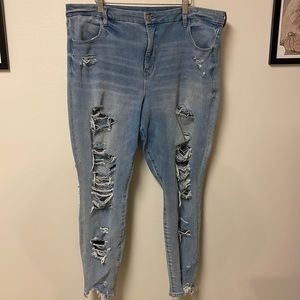 American eagle destructed dream jean